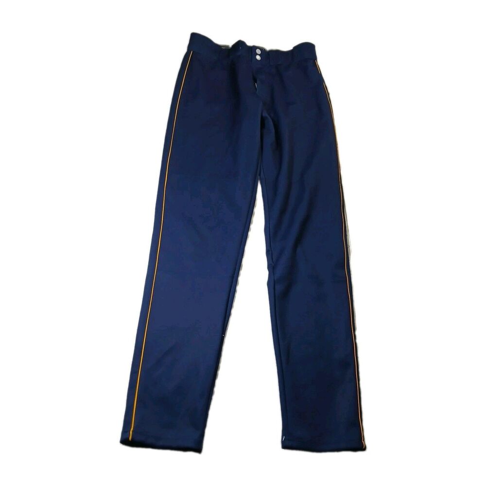 BSN Sports Royal Blue Gold 100% Poly Knit Baseball Pants Men's Medium M